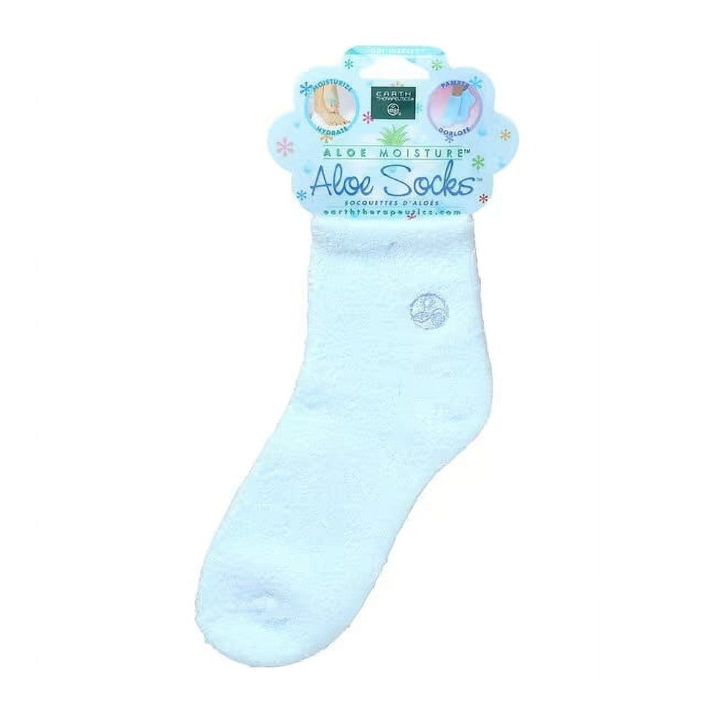 Earth Therapeutics Aloe Blue Socks Foot Therapy To Pamper & Moisturize - 1 Pair